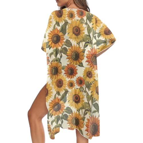 Salida de baño para mujer estilo kimono ligero para bikini y playa casual