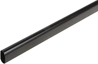 Vista 2 de Barra de armario ovalada con soportes finales (negro, personalizado de 10 a 92 pulgadas)