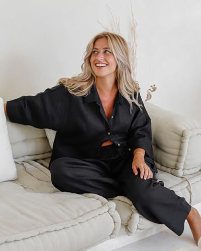 Magic Linen - Pajama Set Aveira, Linen Pjs for Women, 2 Piece Set4