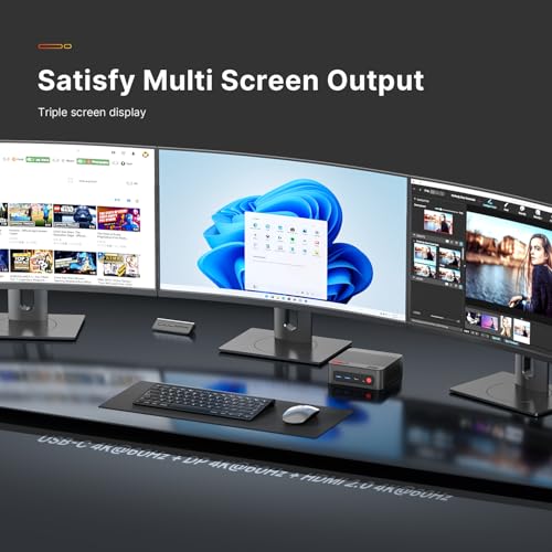 undefined BOSGAME P4 Mini PC, Mini Desktop Computer with AMD Ryzen 7 5825U (up to 4.5GHz), 32GB DDR4, 1TB PCIe SSD, Dual LAN 2.5G & Wi-Fi 6E & BT5.2, 4K Triple Display, for Home, Office, Gaming, Design の商品画像 5