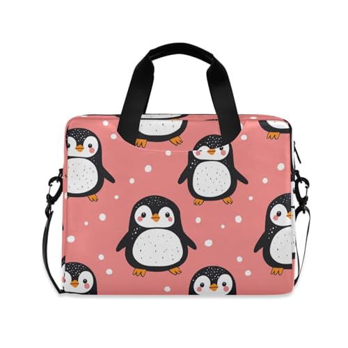 Sac d'ordinateur 15.6 pouces pingouin avec poignée et bandoulière