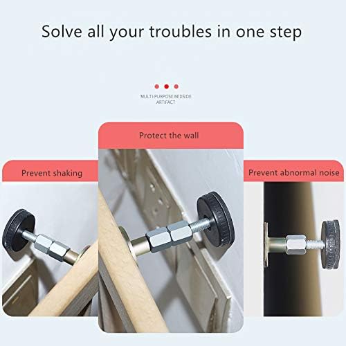 Miniatura 5 de 4 piezas de marco de cama ajustable roscado anti-sacudidas, cabeceros de noche para evitar aflojamiento, fijador antivibraciones, herramienta de