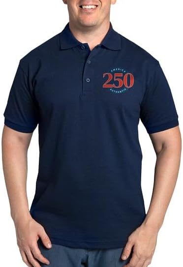 CafePress America250: Authentic Men's Golf Polo Knit Shirt