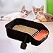 Baoblaze Cat Litter Box for Indoor Cats Open Top Large Pet Supplies Litter Easy to Clean with Frame with Scooper for Small Animals, Black