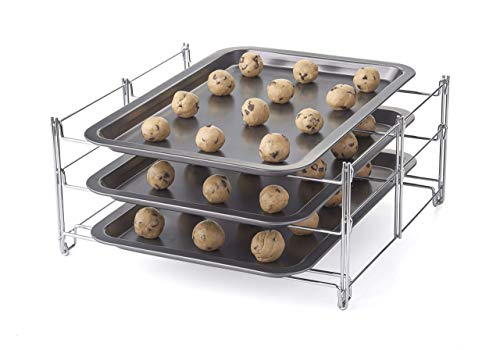 Nifty Solutions Insert With 3 Non-Stick, One Size, 3 Tier Baking Rack With Cookie Sheets #TOP2