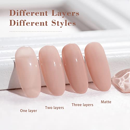 Rarjsm Nude Pink Gel Nail Polish Neutral Transparent French Milky Pink Skin Tone Gel Polish Sheer Light Pink Gel Nail Varnish Uv Led Cured Soak Off For Home Salon Diy 15Ml Single Bottle #TOP5