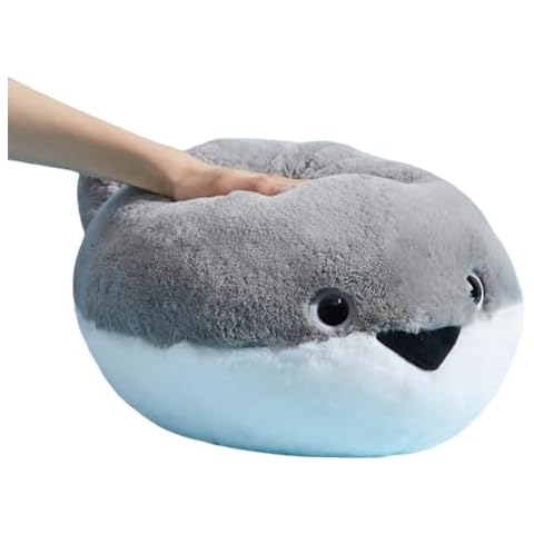 Nohito 13.8'' Gray Sacabambaspis Fish Plush Toy Cute Sacabambaspis Fish Stuffed Animal Soft Stuffed Fish Plushie Pillow Doll Toys Cover