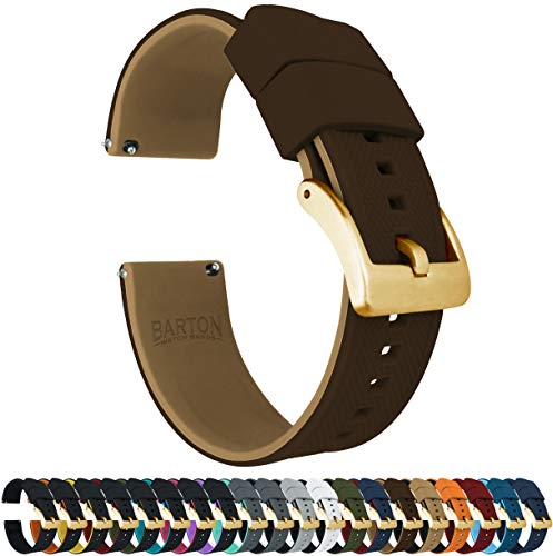 Image of BARTON Elite Silicone Watch Bands - Gold Buckle Quick Release