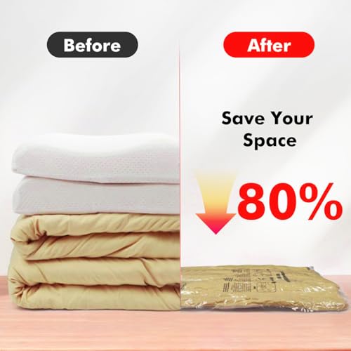 Miniatura 5 de 6 Bolsas De Almacenamiento Al Vacío Gigantes, Bolsas De Sellado Al Vacío Para Ropa, Bolsas De Viaje Para Ahorrar Espacio Para Equipaje, Ropa, Almohadas, Edredones, Mantas, Ropa De Cama, 40 X 60 Cm