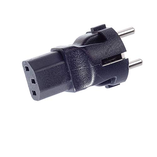 kurzekabel - Netzadapter: Schutzkontaktstecker auf Kaltgerätebuchse. Stromadapter. Schutzkontaktadapter. C7 auf C13