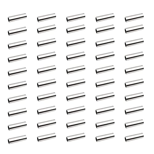 Tynulox 50 Stück 304 Edelstahl Kapillarrohre 6 mm OD Stahlrohr rund Metallrohr 20 mm Länge pro Rohr Cover