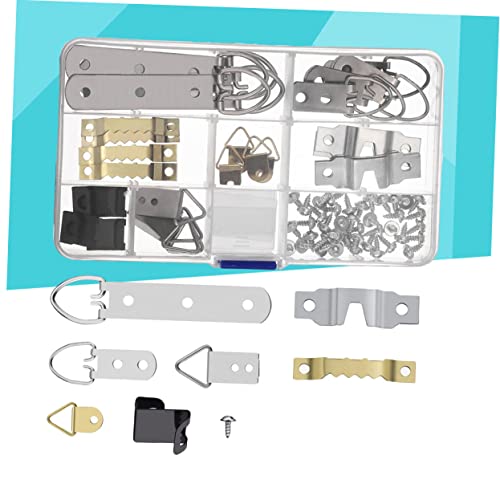 Image of TEHAUX 76Pcs Photo Frame Hanger Kit Durable Picture Hanging Hardware for Home Office Decor for Photos Posters and Artwork Easy to Install Frame Hook Accessories