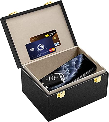 Caja antirrobo Faraday, caja sin llave con bloqueo RFID, funda protectora for móvil a prueba de radiación