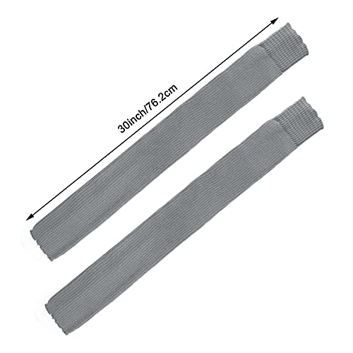 PHOGARY 2 Pairs Long Stretch Knitted Stirrup Dance Ballet Leg Warmers Thigh High Socks Over Knee Footless Socks for Women3