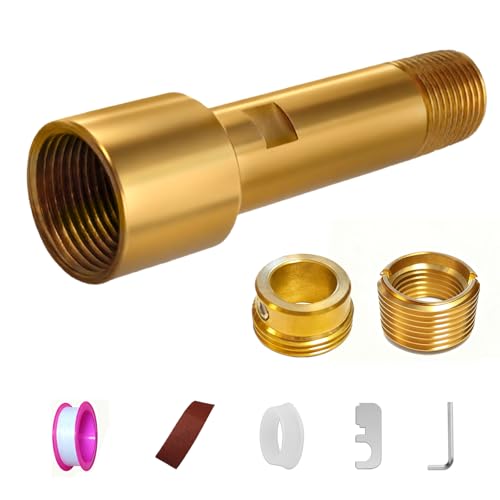 Tub Spout Adapter, Brass, Fits 3/4" IPS and 1/2" IPS Pipe, 1/2" Copper Pipe Compatible, Durable Kit for Both Diverter &Non-Diverter Types,Includes Tub Spout Diverter Repair Kit with Assembly Tool
