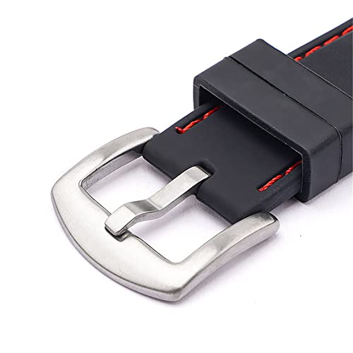 ZXF Horlogebanden, 16mm 18mm 20mm 22mm 24mm Sport Siliconen Watch Band Universele Quick Release Polsband Band Bracelet (Band Color : Red B, Band Width : 18mm) - Afbeelding 7