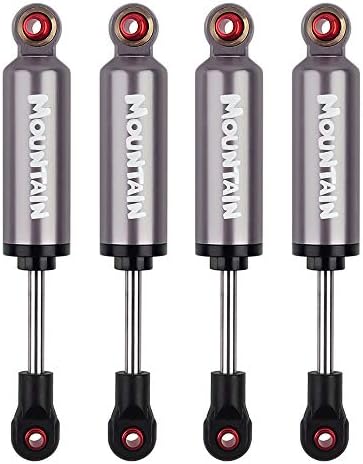 INJORA Built-in Spring Shock Absorber Damper for 1/10 RC Crawler Axial SCX10 90046 TRX-4 MST Redcat,4Pcs (100mm, Grey)