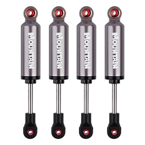 INJORA Internal Spring Damper Shocks for 1/10 RC Crawler Axial SCX10 90046 TRX-4 MST Redcat,4Pcs (90mm, Grey)