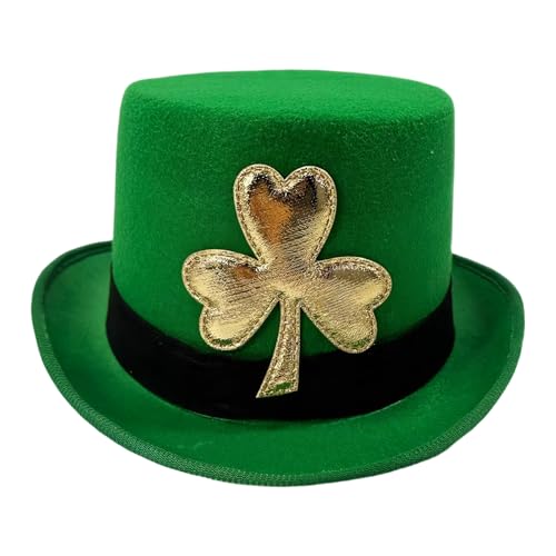 Genérico Sombreros De Copa Para Hombres - Accesorios De Disfraz De Buena Suerte | Sombreros De Copa Para San Patricio | Para Adultos Adolescentes Mujeres Personas Mayores Magos