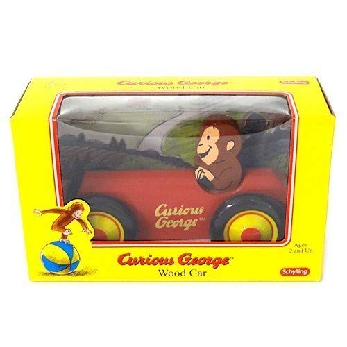 おさるのジョージ ウッドカー 12 Curious George 木製 車 ミニカー WOOD CAR おもちゃ 木のおもちゃ キャラクター グッズ 海外