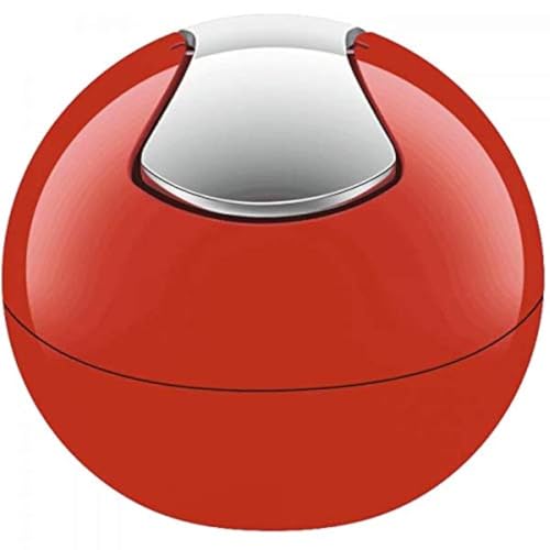 Image of SPREAD SPAIN Swiss Design Bowl Mini Plastic Dustbin 1 Liter / 14 cm (Red)