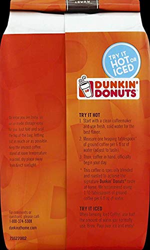 Dunkin' Donuts Original Blend Ground Coffee, Medium Roast, 12 Ounce (Pack Of 2) #TOP1