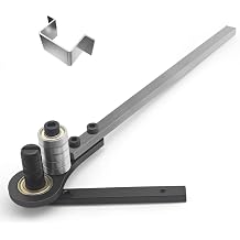 Small Manual Rebar Bender Desktop Metal Sheet Bender Hand Copper Strip Bender Workbench Bending Tool for Bending of Max 11/64" Thick Metal Strip