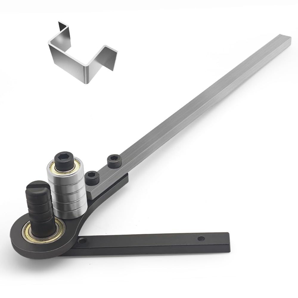 Lowhigh Small Manual Rebar Bender Desktop Metal Sheet Bender Hand Copper Strip Bender Workbench Bending Tool For Bending Of Max 11/64" Thick Metal Strip