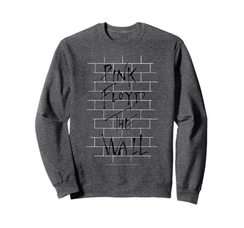 Ufficiale Pink Floyd The Wall Album Rock Progressive Grigio Felpa