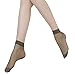 CHARHODEN 12 Pairs Women¡¯s Free-Size Ankle High Sheer Crystal Silk Socks 15 Denier,Comfortable and Breathable Grey