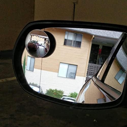 Ampper Blind Spot Mirror, 2" Round HD Glass Frameless Convex Rear View Mirror, Pack of 2 - 2
