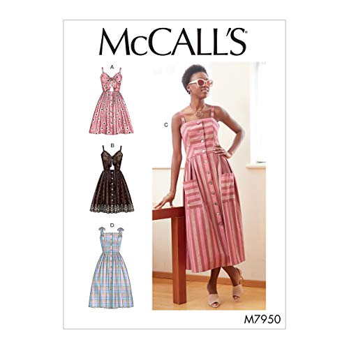 McCall's Patterns McCall's Women's Shoulder Strap Button Up Dress, Sizes