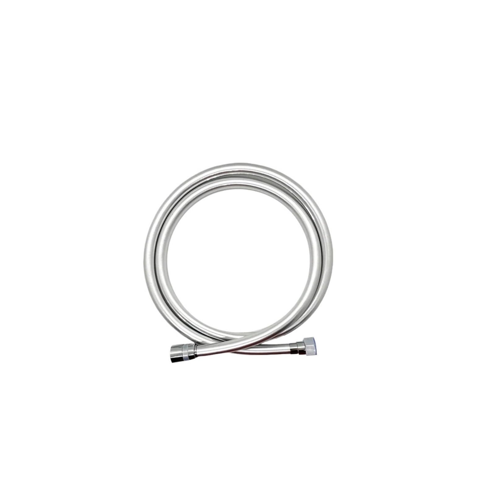 1.5/2.0M Anti-Twist PVC Shower Hose, Multi-Color Replacement Pipe for Handheld(Silvery,1.5m)