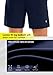 SANTINY Women's 6'' Athletic Long Shorts with 4 Pockets High Waisted Bermuda Shorts for Women Walking Running Casual (Navy_M)