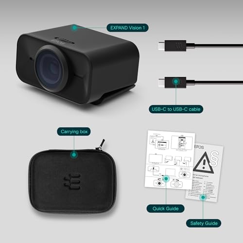 Webcam USB 4K EPOS Expand Vision 1 pour réunions PC et vidéoconférence