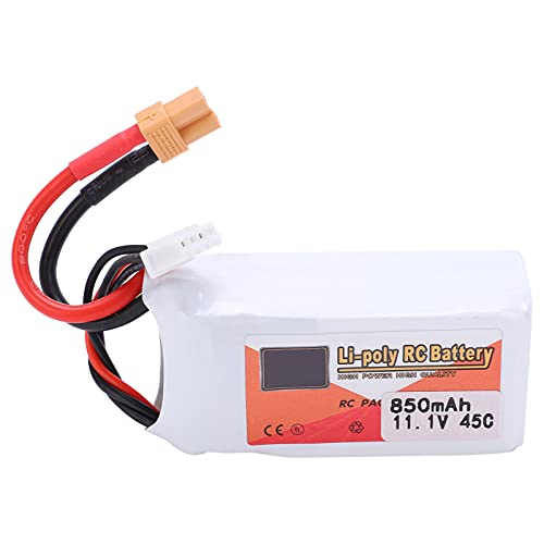 RC�J�[�Y�p 11.1V 850mAh 45C ���|���|���}�[�o�b�e���[ XT30�v���O�t�� �o�����X�[�d��Ή� �y�� �R���p�N�g �f�� ���l�q��@�p