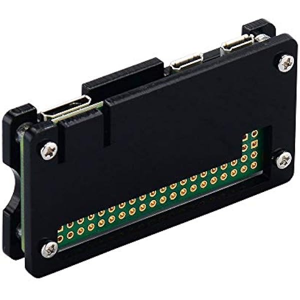 GeeekPi Для Raspberry Pi Zero Zero W Box с 20-контактной головкой GPIO OTG-кабелем кабелем переключателя HDMI-адаптером теплоотводом и отверткой черный