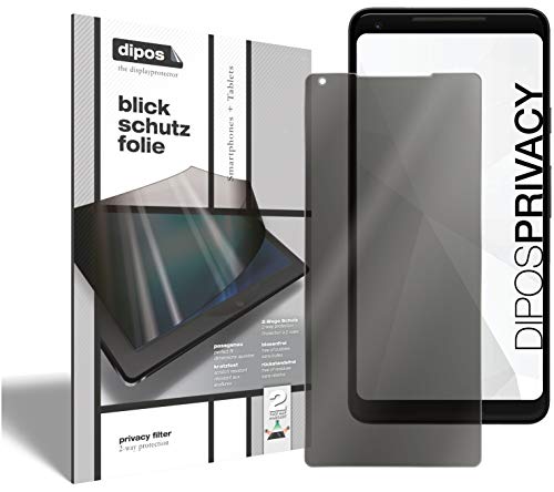 I 2-Wege Blickschutzfolie kompatibel mit Google Pixel 2 XL (Im Hochformat) 2 Stück I Sichtschutz-Folie Display-Schutzfolie Privacy-Screen -