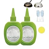 Rimuovi macchie e sporcizia dal fondo delle pentole, detergente per pentole in acciaio inossidabile, potente rimozione residui bruciati, per pentol-e in acciaio inossidabile (2PC)