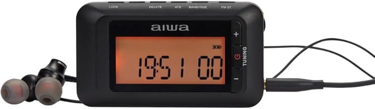 AIWA RD-10 Digital Am/FM Stereo Pocket Radio with RDS, LED Display, Sleep Timer and Headphones Included