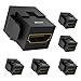 HDMI Female Keystone Coupler, VCE 6-Pack HDMI Keystone Jack Insert Gold Plated 3D&4K Mini Adapter Connector for Wall Plate-Black