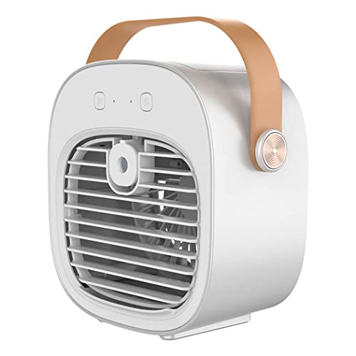 Gootu Portable Air Conditioner，6000Mah Mini Air Conditioner Fan，Usb Rechargeable Personal Air Conditioner，3 Speed Quiet Air Cooler For Bedroom，Office，Car，Travel & Indoor & Outdoor Activities.(White) #TOP25