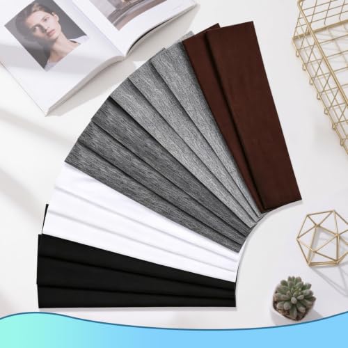 Image of 14 Pack Headbands for Women, Fashion Soft Cotton Stretchy Hairbands | Sweat-Absorbent Elastic Sports Head bands, Suitable for Workouts, Running, Yoga and Makeup