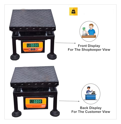 Image of Weighing Scale 100kg x 10g Weight Machine for Shop,12x12 inch for Kirana Store, Fruit Shop, Kitchen and Factories Digital computer kanda 82