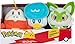 Pokémon Paldea First Partner Plush 3 Pack - 8-Inch Pokémon Plush of Fuecoco, Quaxly, and Sprigatito
