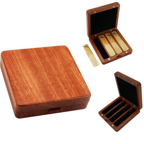 Boîte de rangement de support d'étui de saxophone en bois rigide - 6