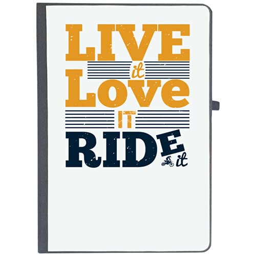 UDNAG Ruled Notebook Diary 'Motor Cycle | Live it. Love it. Ride it', [A5 80Pages 80GSM]