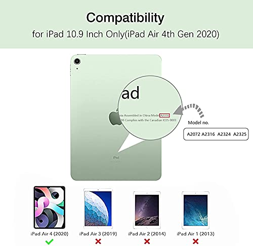 GLANDOTU Case for iPad Air 11 Inch 2026/2025/2024 (M4/M3/M2),iPad Pro 11 Inch (2022/2021/2020/2018)/iPad Air 6th/5th/4th Gen Case,lightweight Embossed Flip PU Leather Tablet Cover with Stand -Green - Image 2