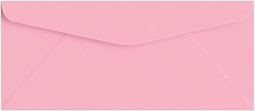 Sobres de negocios rosa pastel #10 de alta calidad, ideales para vacaciones, oficina, facturas, cartas, correos  4 18 x 9 12 pulgadas  50 por paquete