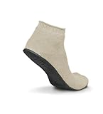 Medline Sure-Grip Terrycloth Slippers, X-Large, Beige - Comfortable Footwear for Hospital and Home Use, Pack of 12